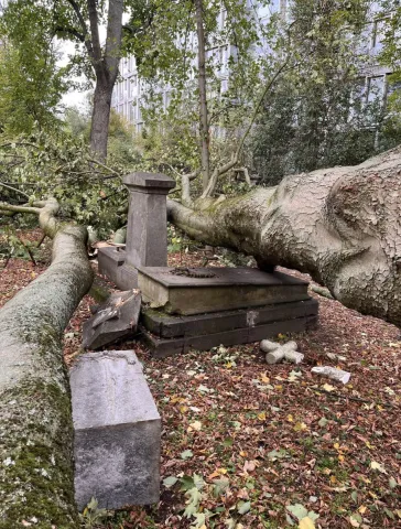 Sturm-Chaos zerstört wertvolle Gräber